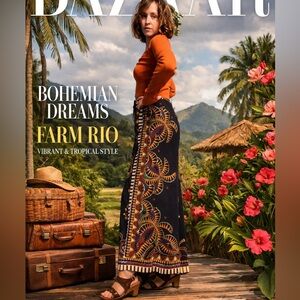 Farm Rio Palazzo Pants for Anthro Patterned Flowy Wide Leg